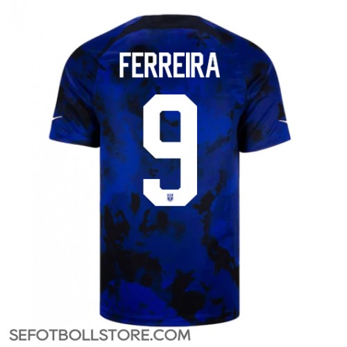 Förenta staterna Jesus Ferreira #9 Replika Bortatröja VM 2022 Kortärmad